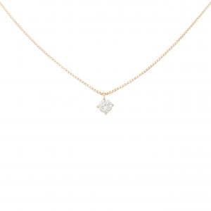 K18YG ソリティア ダイヤモンド ネックレス 0.1CT