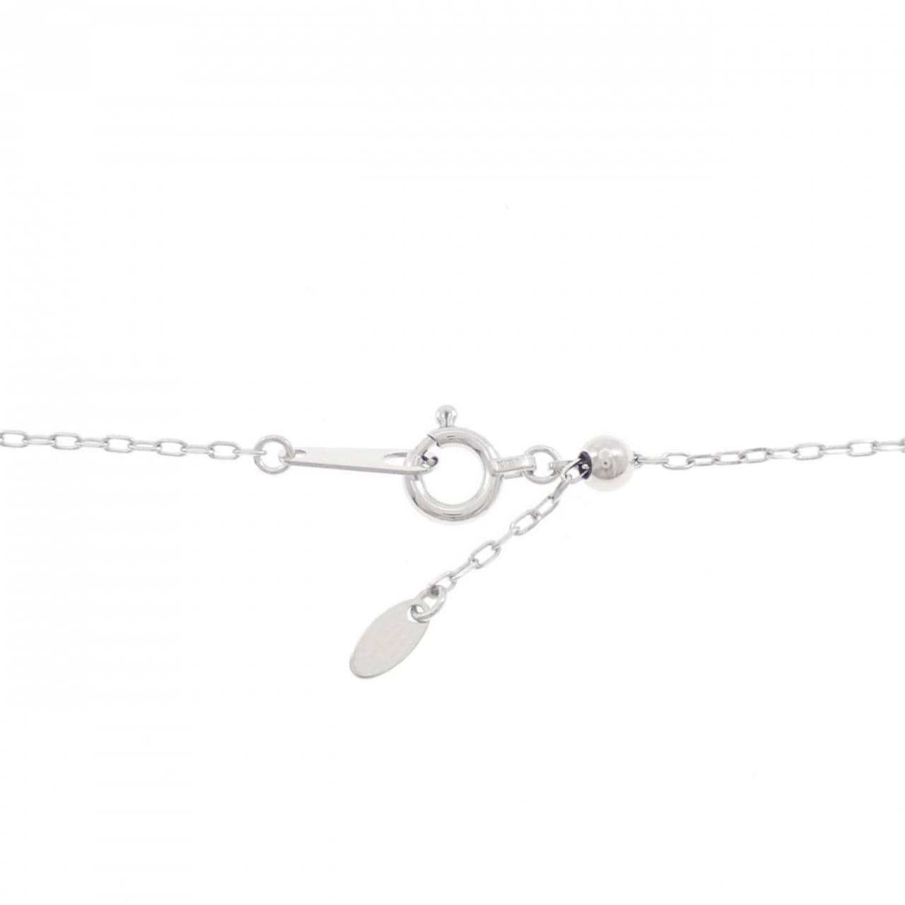 K18WG イニシャルK ダイヤモンド ネックレス 0.06CT