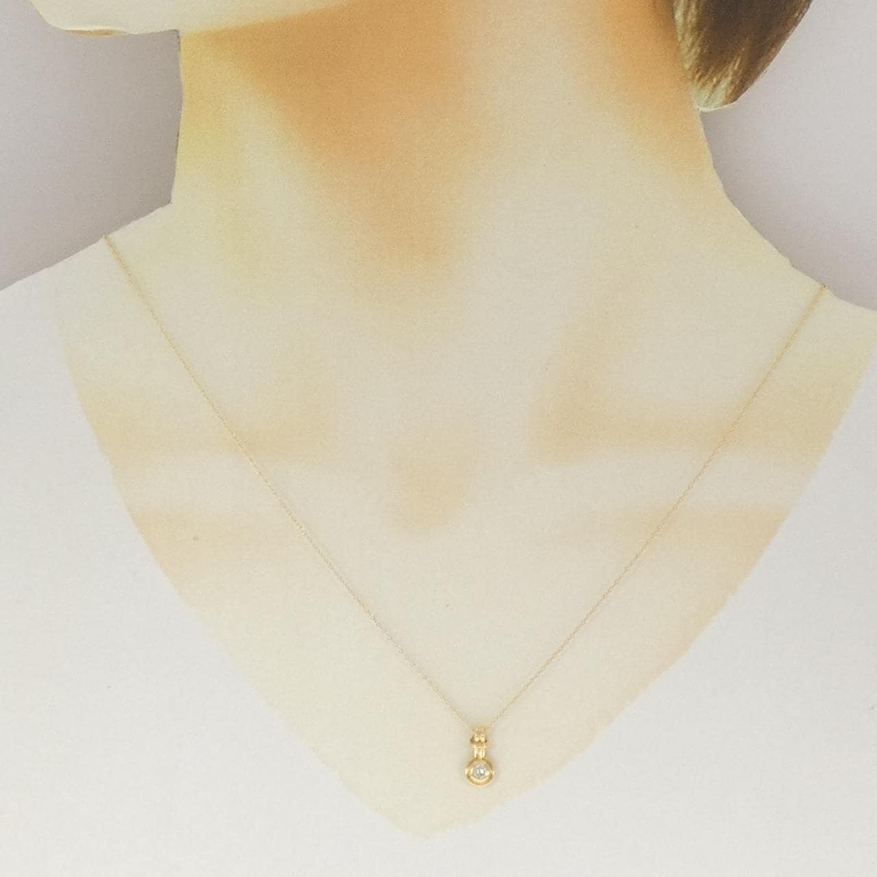 K18YG ダイヤモンド ネックレス 0.13CT