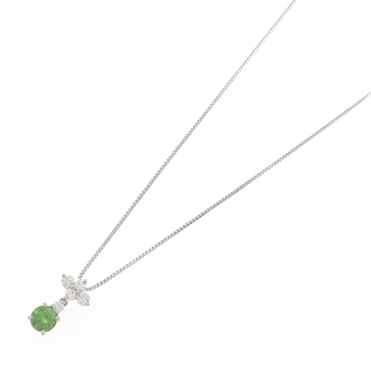 PT950/PT850 デマントイドガーネット ネックレス 0.52CT