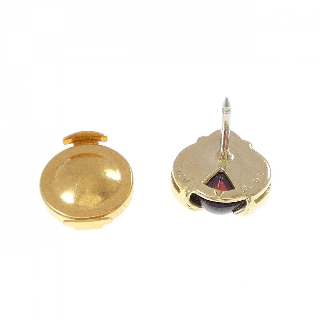 K18YG/K18WG ガーネット ブローチ 1.00CT