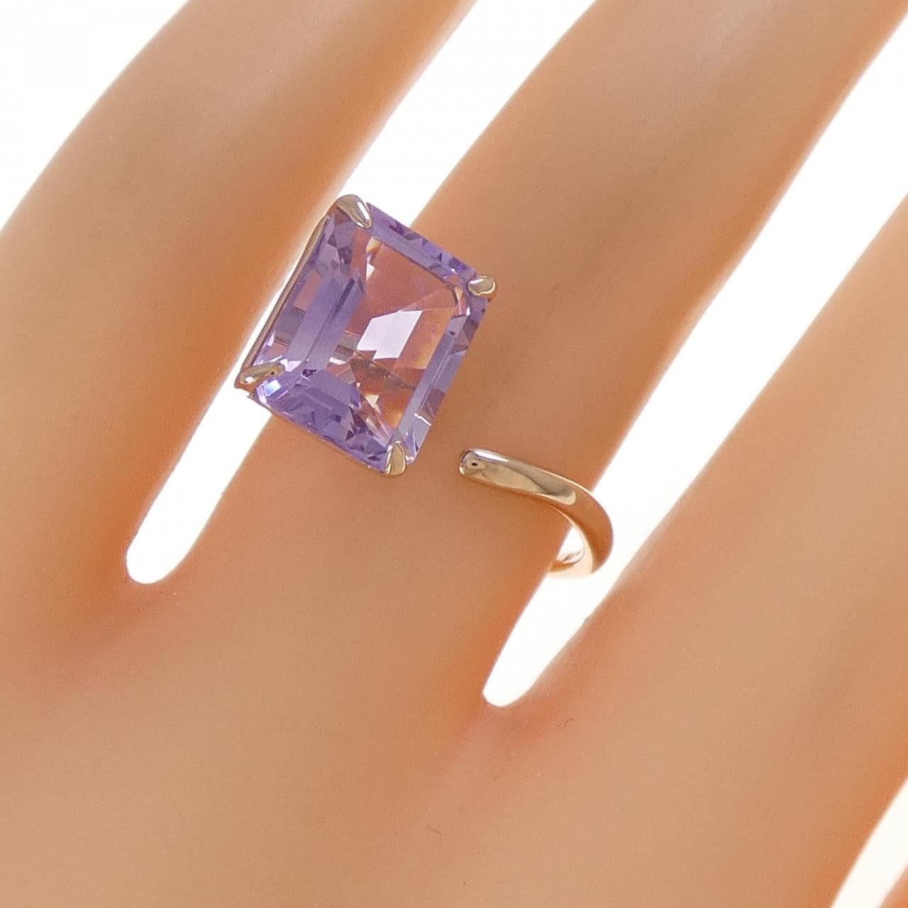 K18PG アメジスト リング 2.93CT