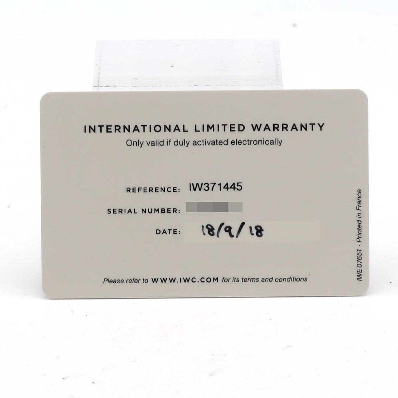 IWC ポルトギーゼクロノグラフ IW371445 SS 自動巻