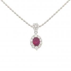 PT900/PT850 ルビー ネックレス 2.05CT