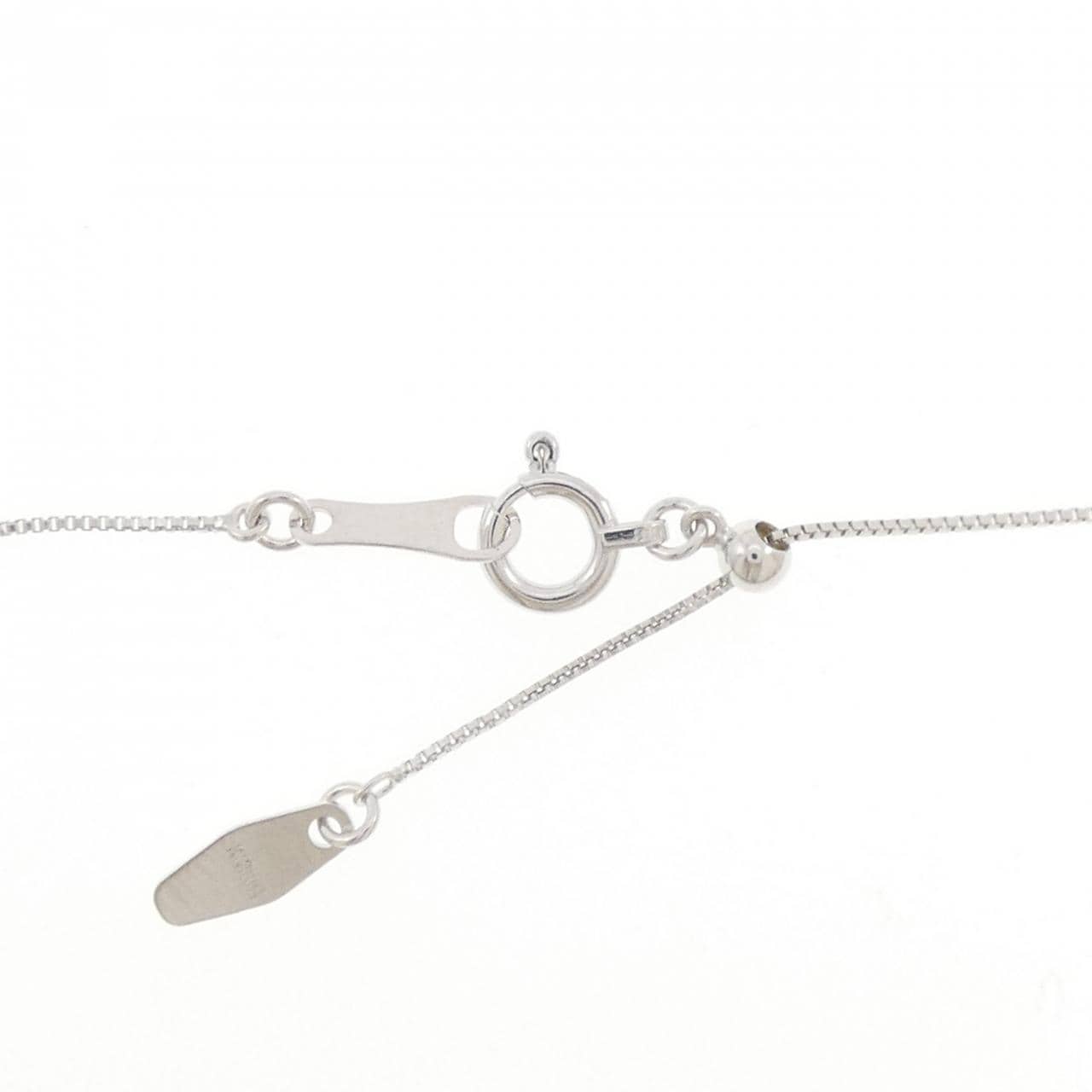 K18WG リボン サファイヤ ネックレス