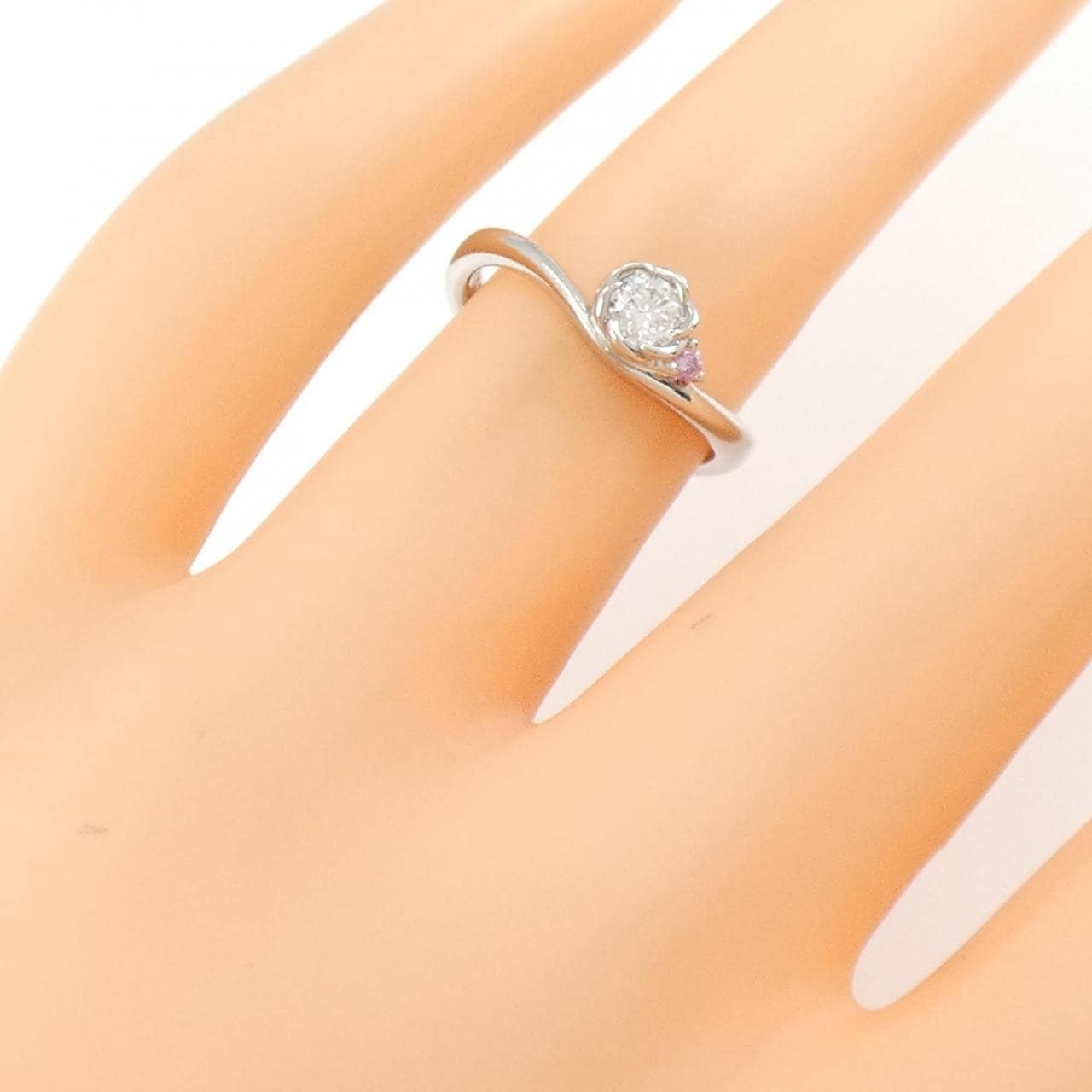 PT花朵钻石戒指0.188CT