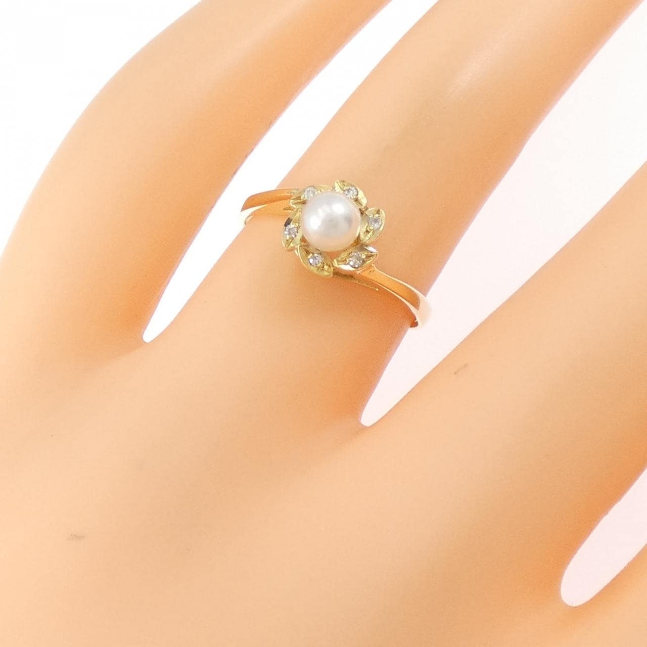 K18YG アコヤパール リング 4.2mm