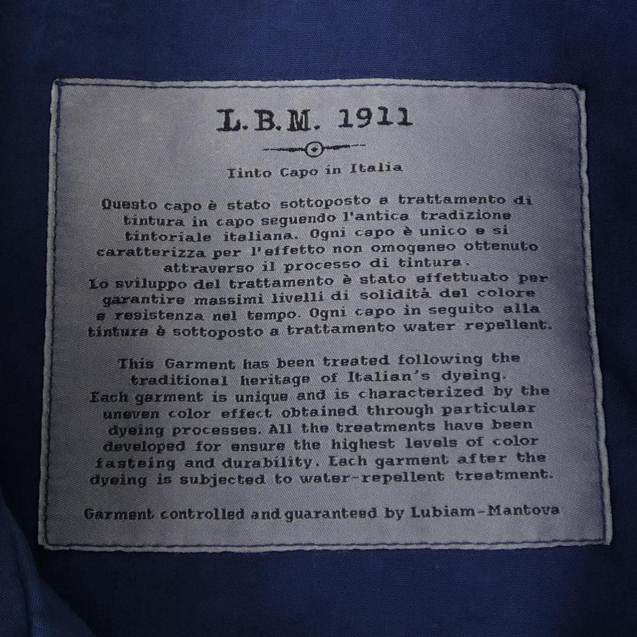 エルビーエム1911 L.B.M 1911 85835/2 コート