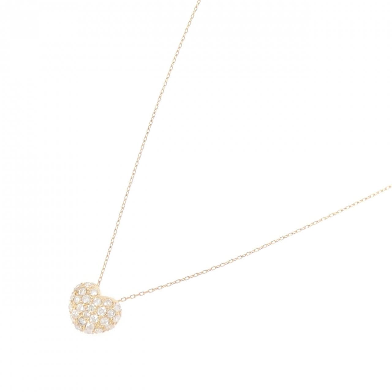 K18YG ハート ダイヤモンド ネックレス 0.30CT