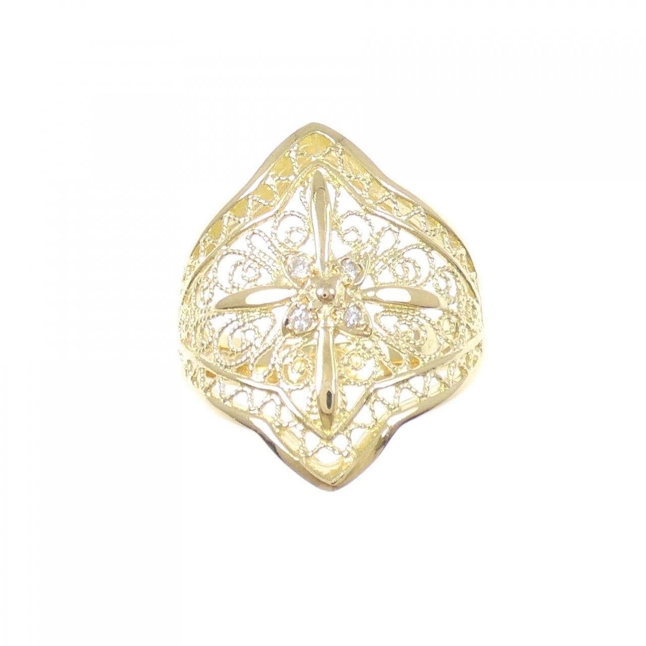 K18YG ダイヤモンド リング 0.04CT