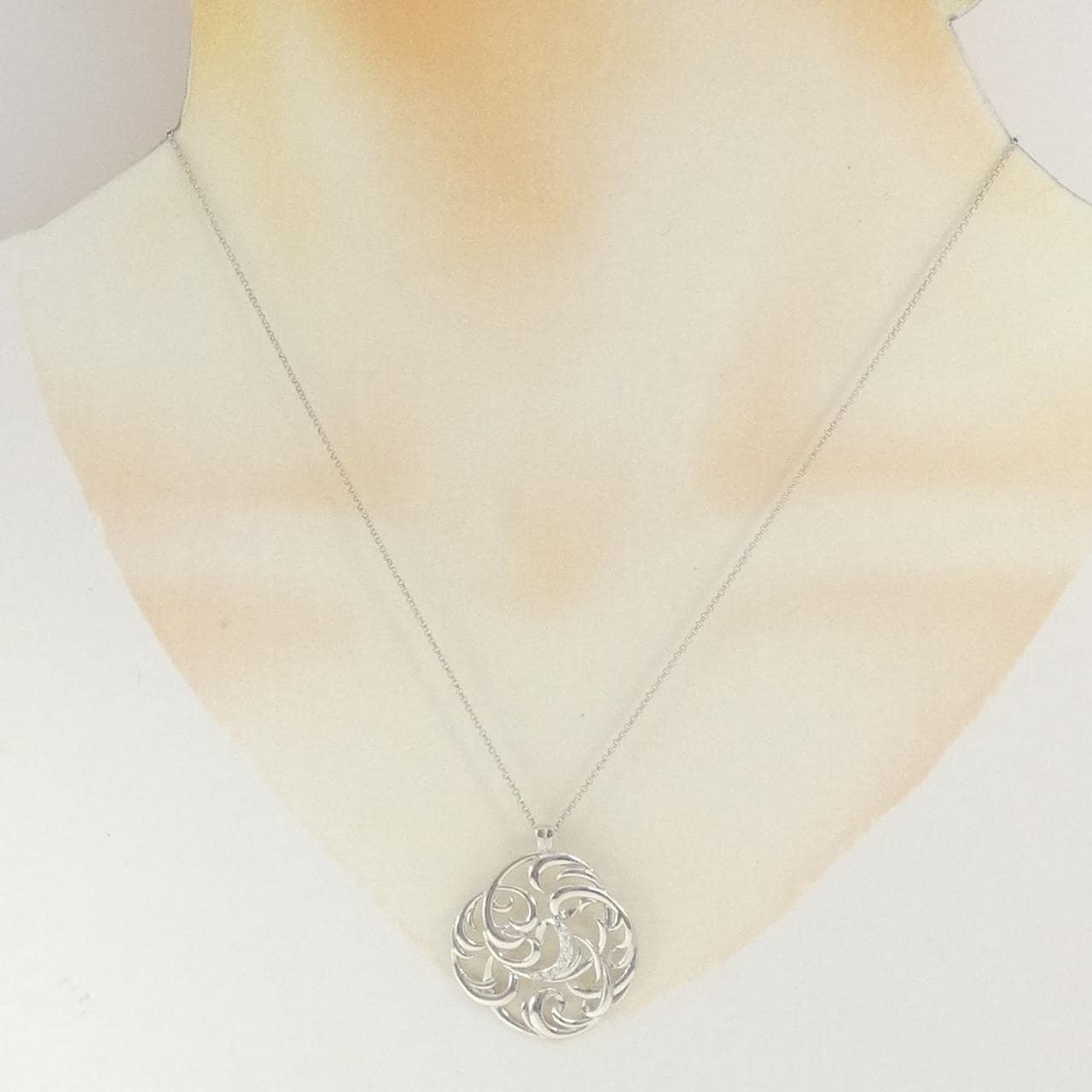 PT999/PT850 ダイヤモンド ネックレス 0.07CT