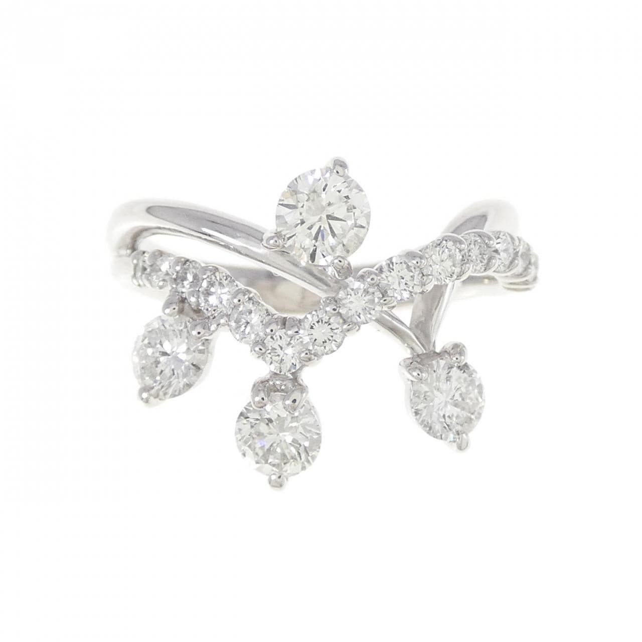 K18WG ダイヤモンド リング 1.08CT