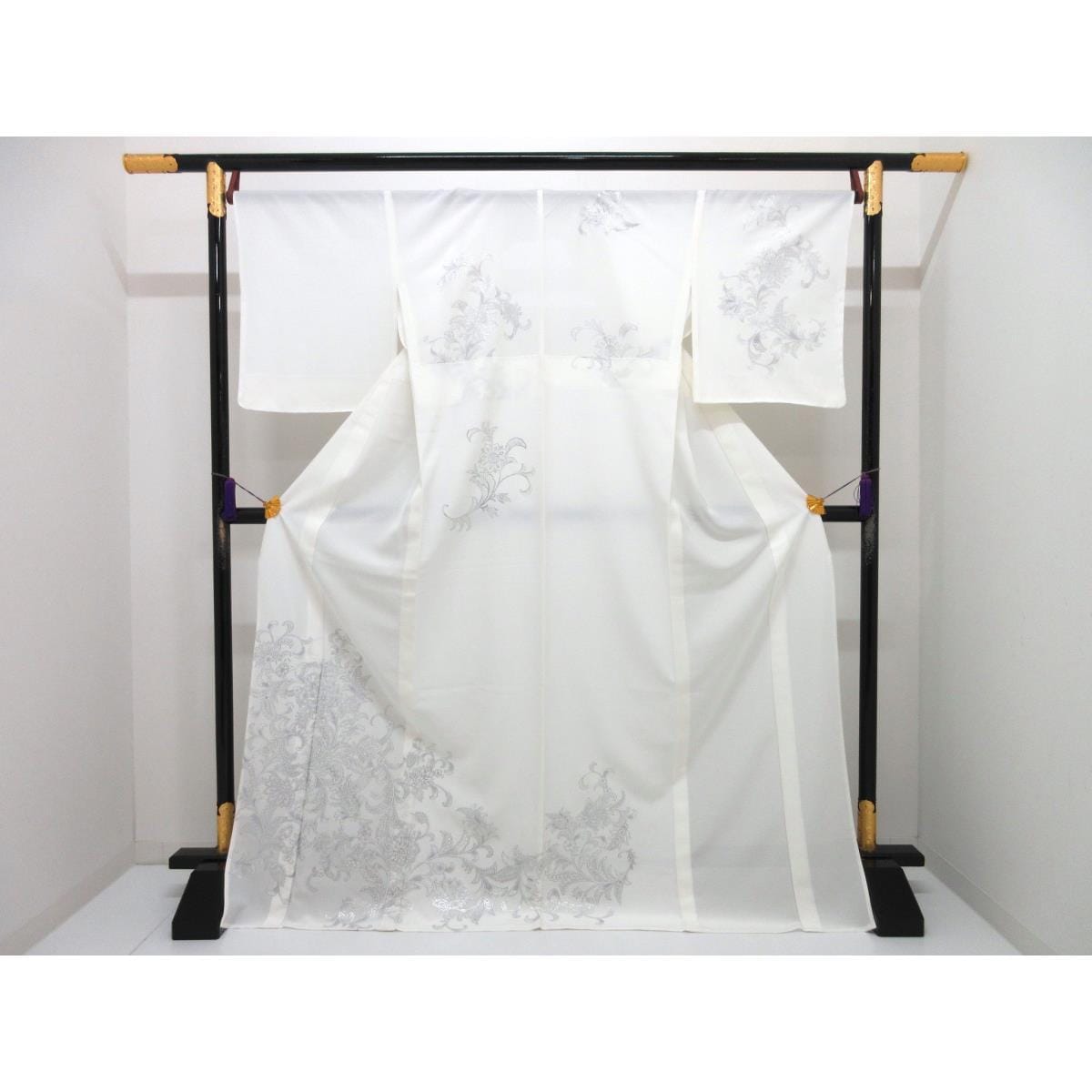 【未使用品】単衣　駒絽訪問着　銀彩友禅