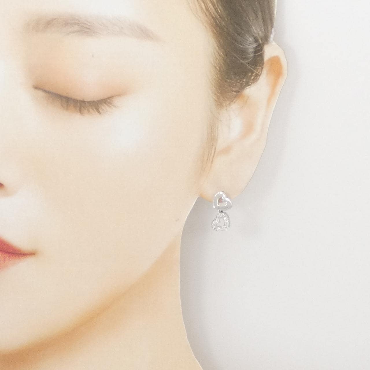 ポンテヴェキオ ハート ダイヤモンド ピアス 0.28CT