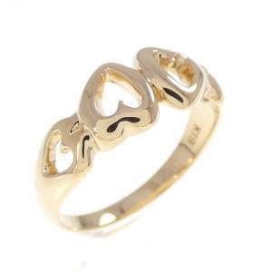 K18YG ハート リング