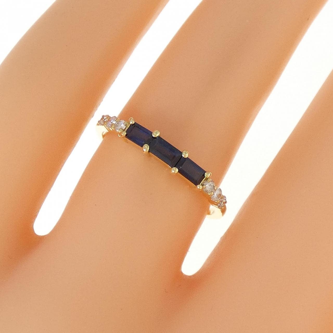 【新品】K18YG サファイヤ リング 0.40CT