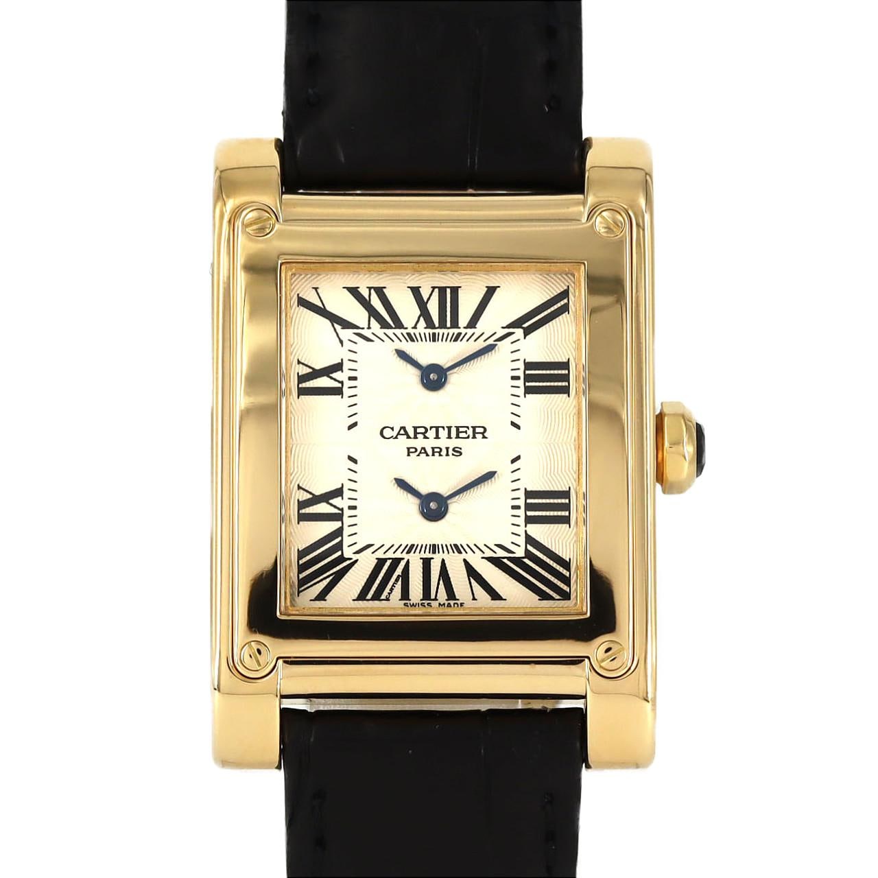 カルティエ タンクアビス 2タイムゾーン YG W1534251 YG 手巻