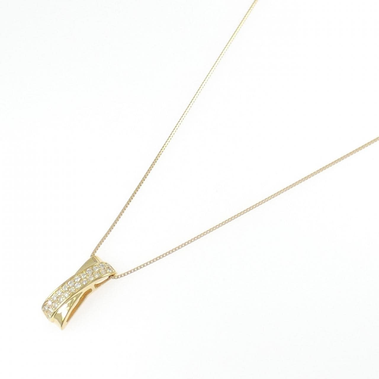 K18YG ダイヤモンド ネックレス 0.22CT