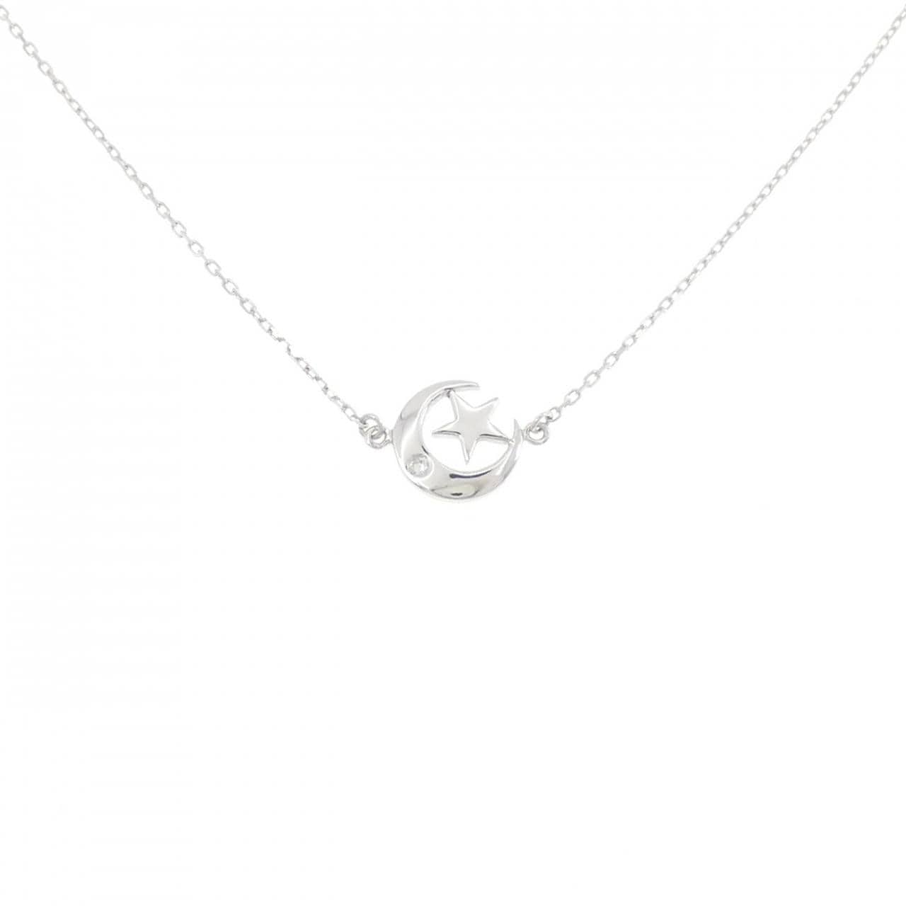 マリハ スター×ムーン ダイヤモンド ネックレス 0.02CT