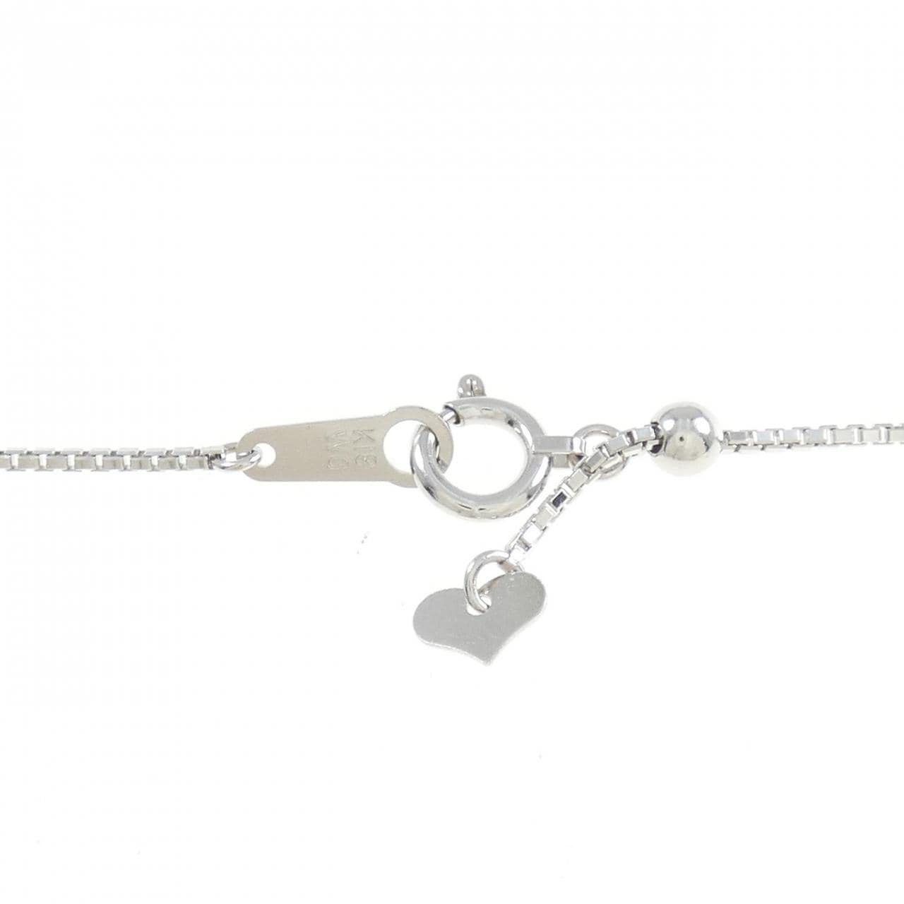 K18WG ダイヤモンド ネックレス 0.1CT