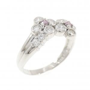 PT900 フラワー ダイヤモンド リング 0.33CT