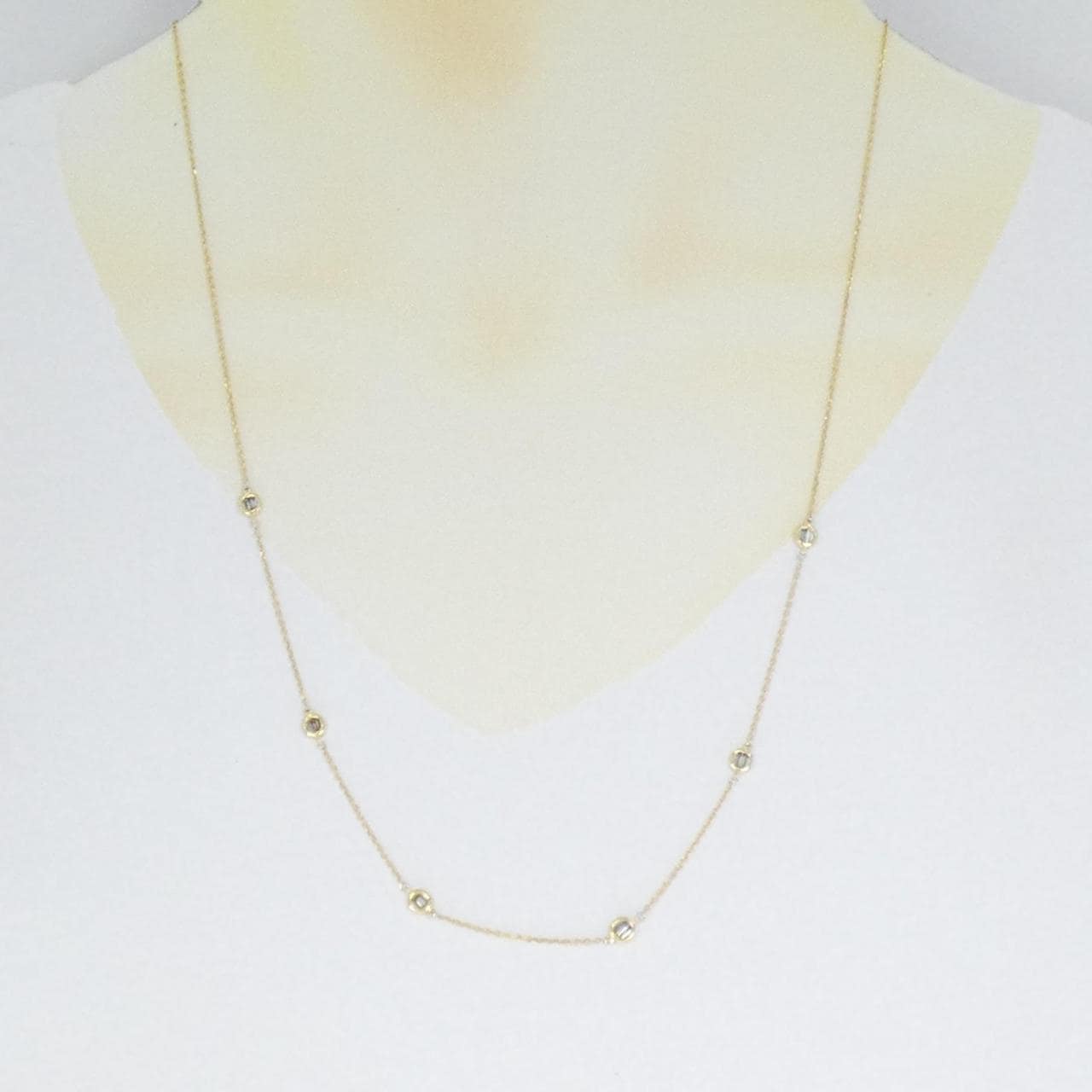 K18YG ダイヤモンド ネックレス 0.22CT