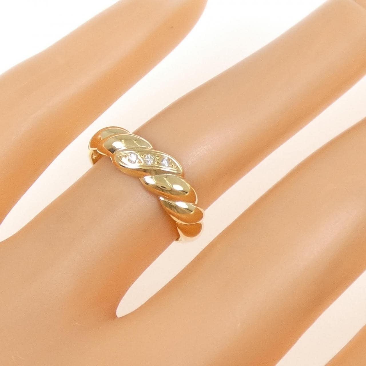 K18YG ダイヤモンド リング 0.02CT