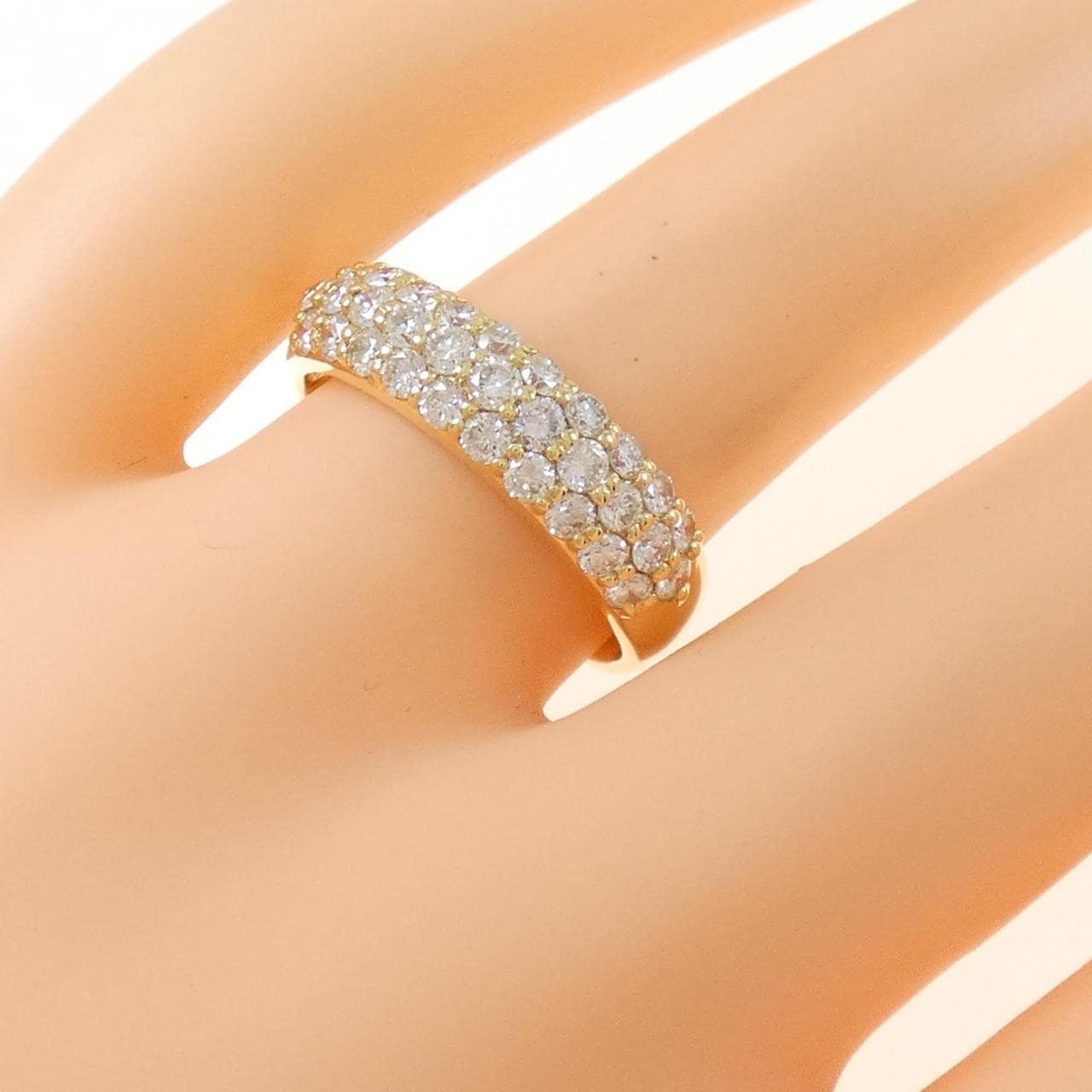 K18YG パヴェ ダイヤモンド リング 1.00CT