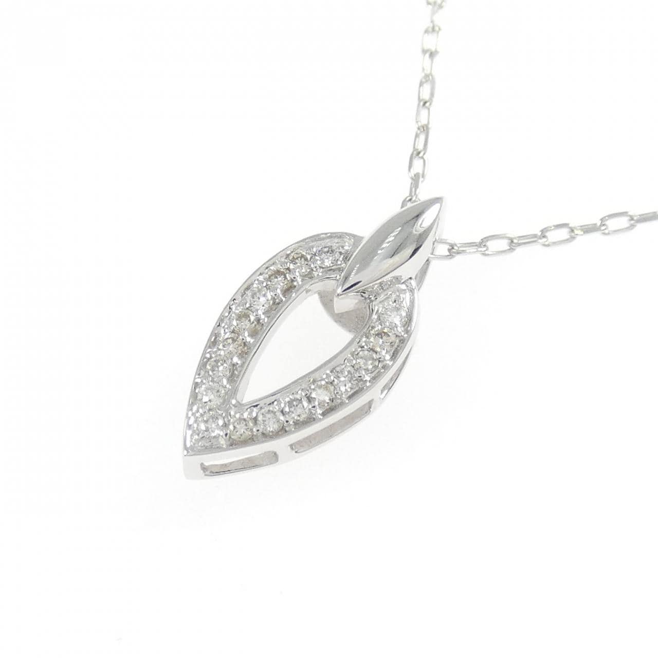 K18WG ダイヤモンド ネックレス