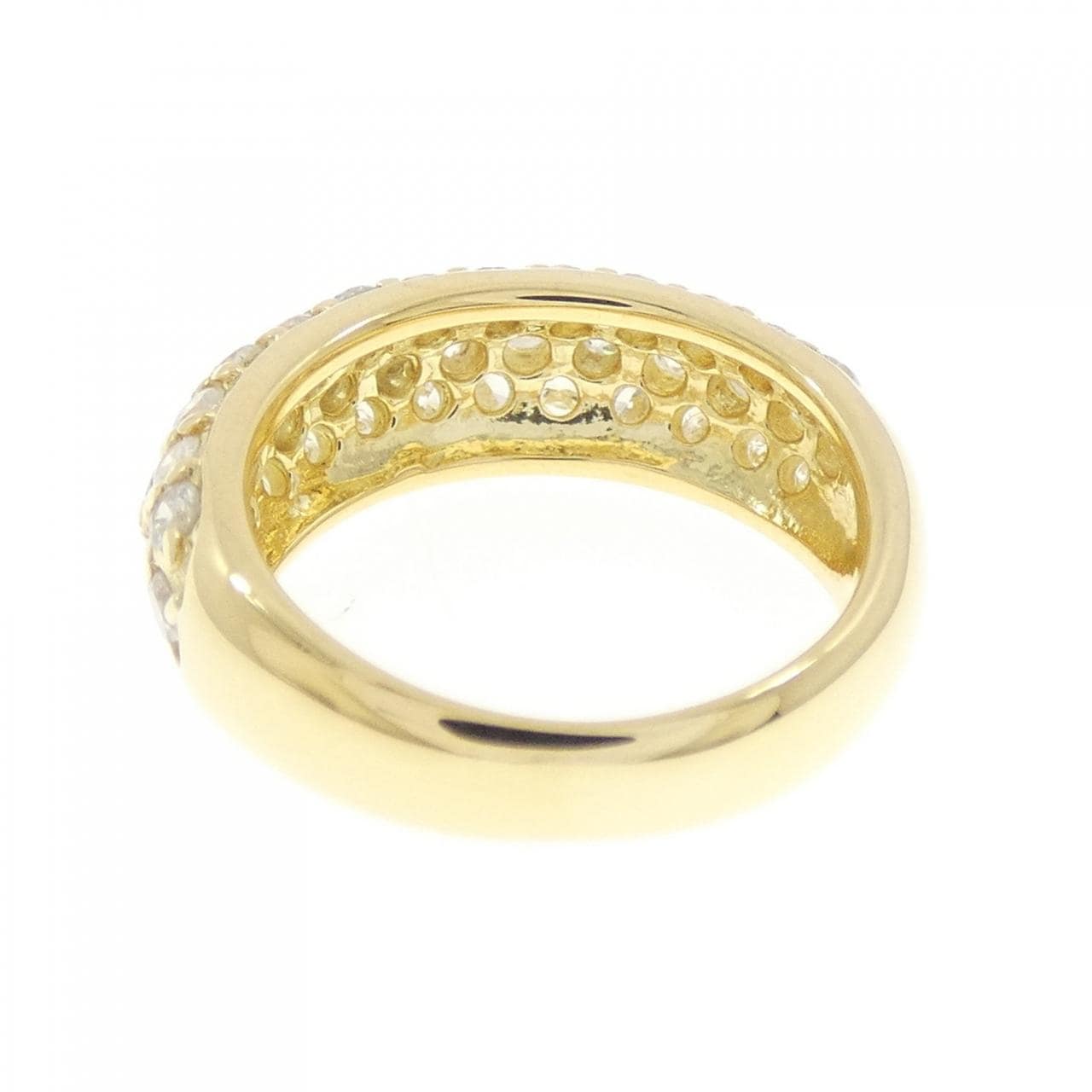 K18YG パヴェ ダイヤモンド ピンキーリング 1.00CT