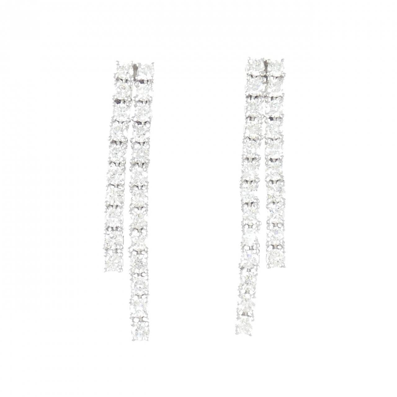 K18WG/750WG ダイヤモンド ピアス