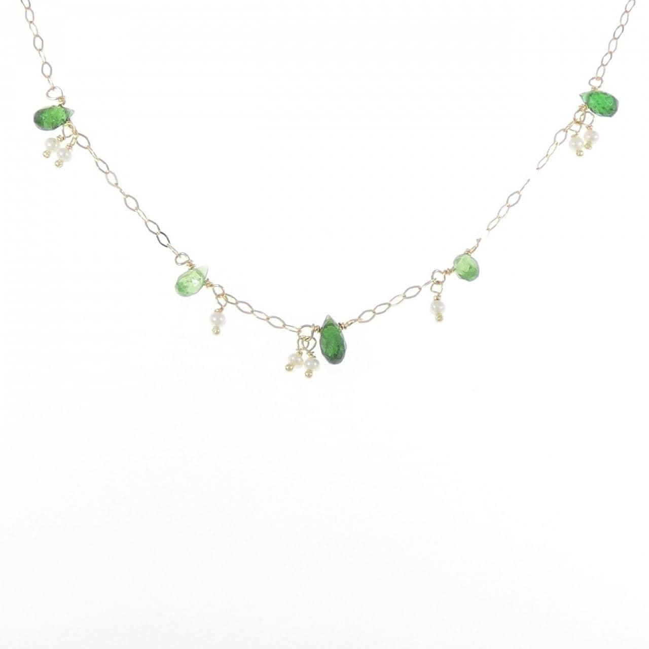 K18YG Green Garnet Necklace