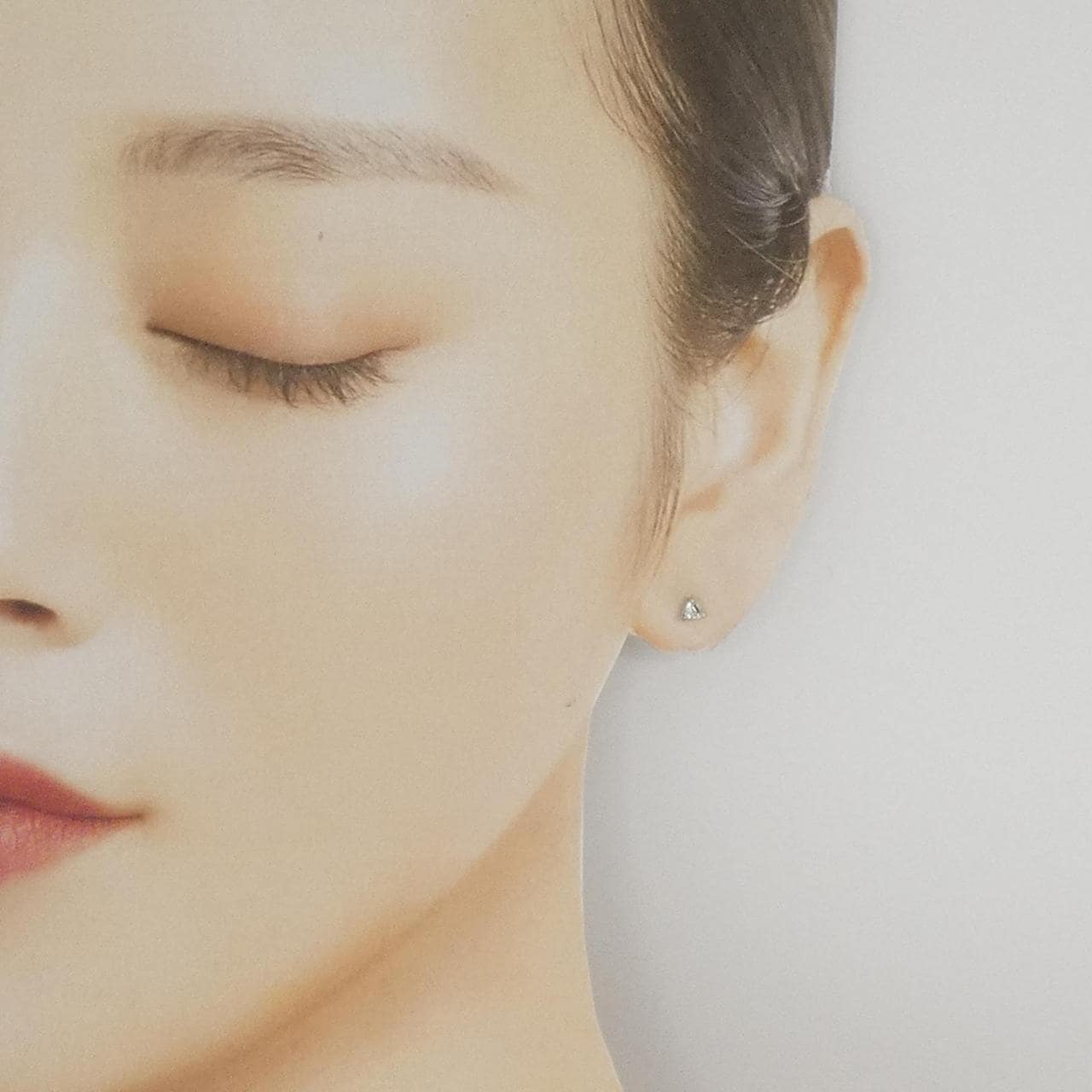 K14WG ダイヤモンド ピアス 片耳