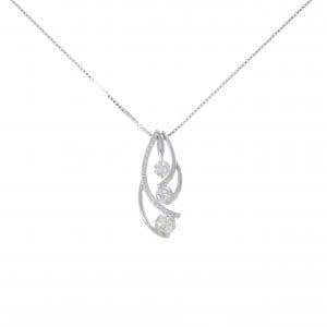 K18WG 2WAY ダイヤモンド ネックレス 1.00CT