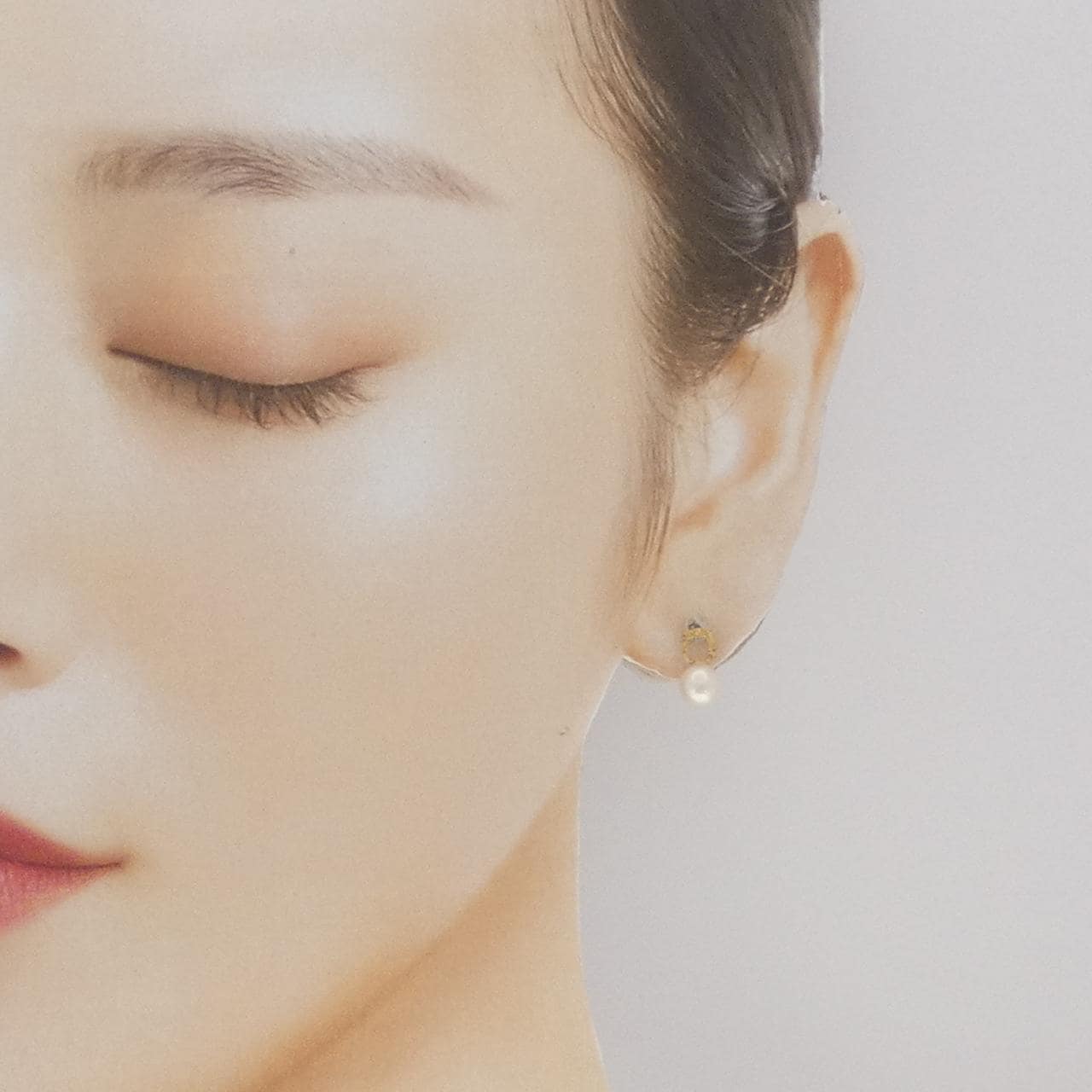 【新品】K18YG 淡水パール ピアス