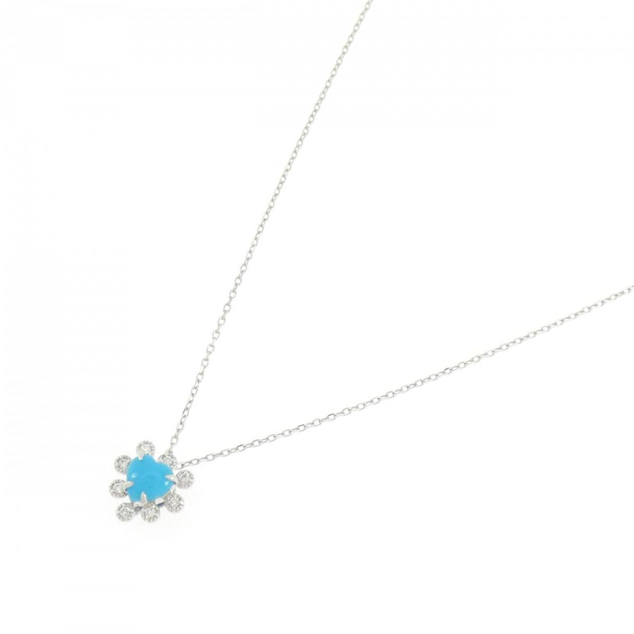 コメ兵｜PT900/PT850 ハート ターコイズ ネックレス 0.25CT