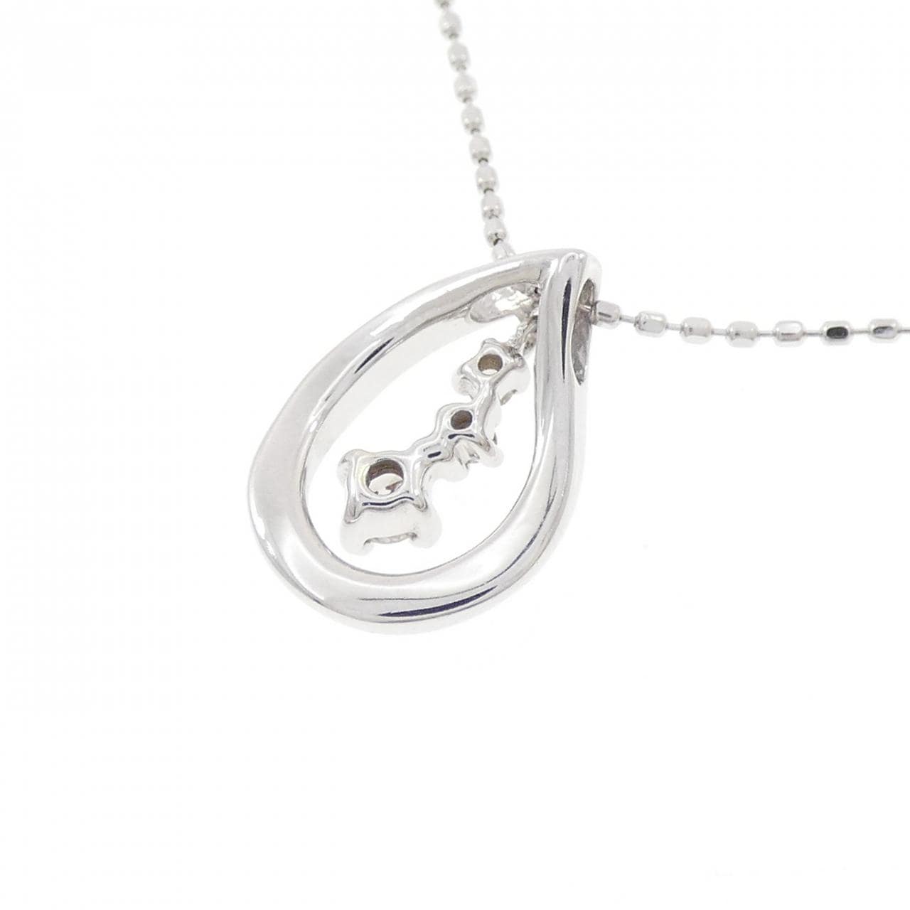 K10WG ダイヤモンド ネックレス 0.08CT