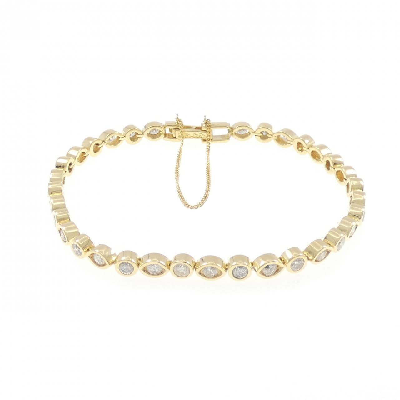 K18YG ダイヤモンド ブレスレット 2.6CT