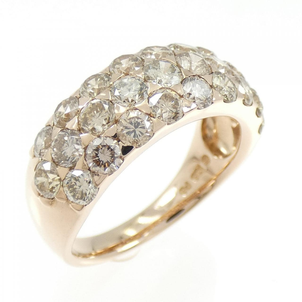 K18PG ダイヤモンド リング 2.82CT