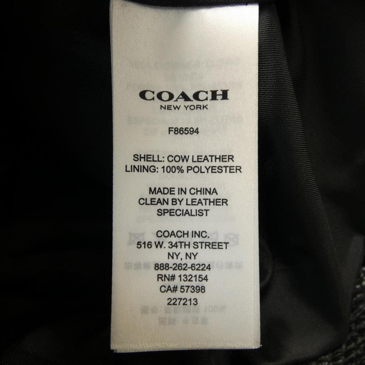 coach COACH leather jacket