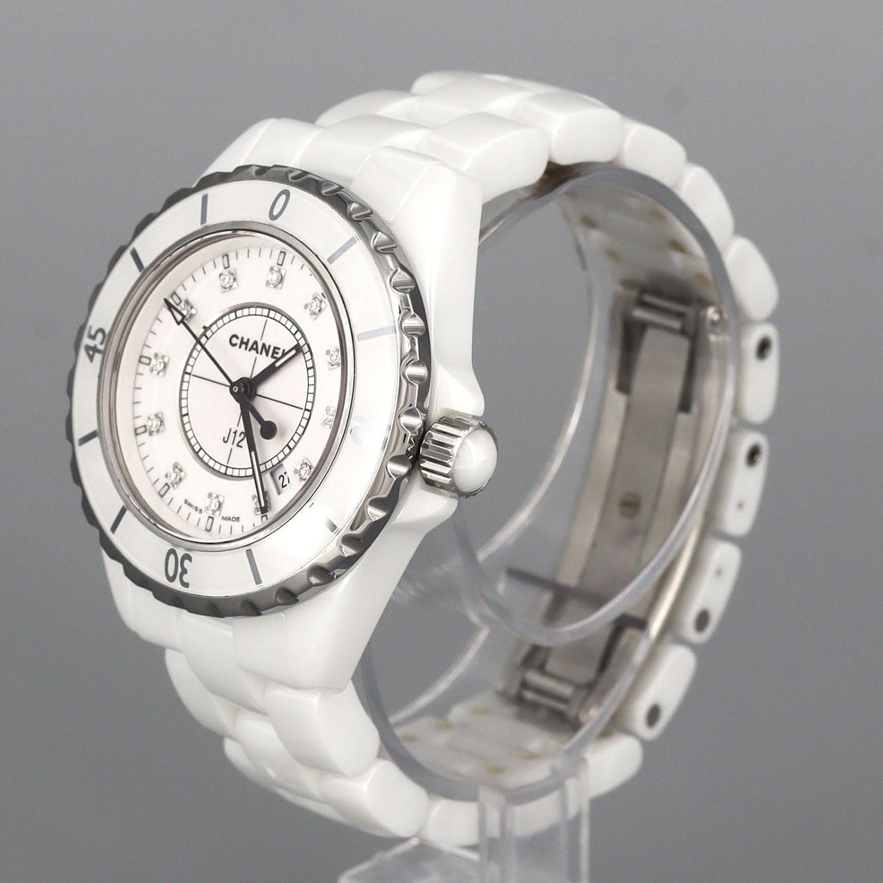 シャネル J12 33mmセラミック･12P H1628 セラミック クォーツ