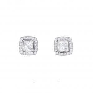 PT Diamond Earrings 1.04CT 1.00CT D VS1 Fancy Cut
