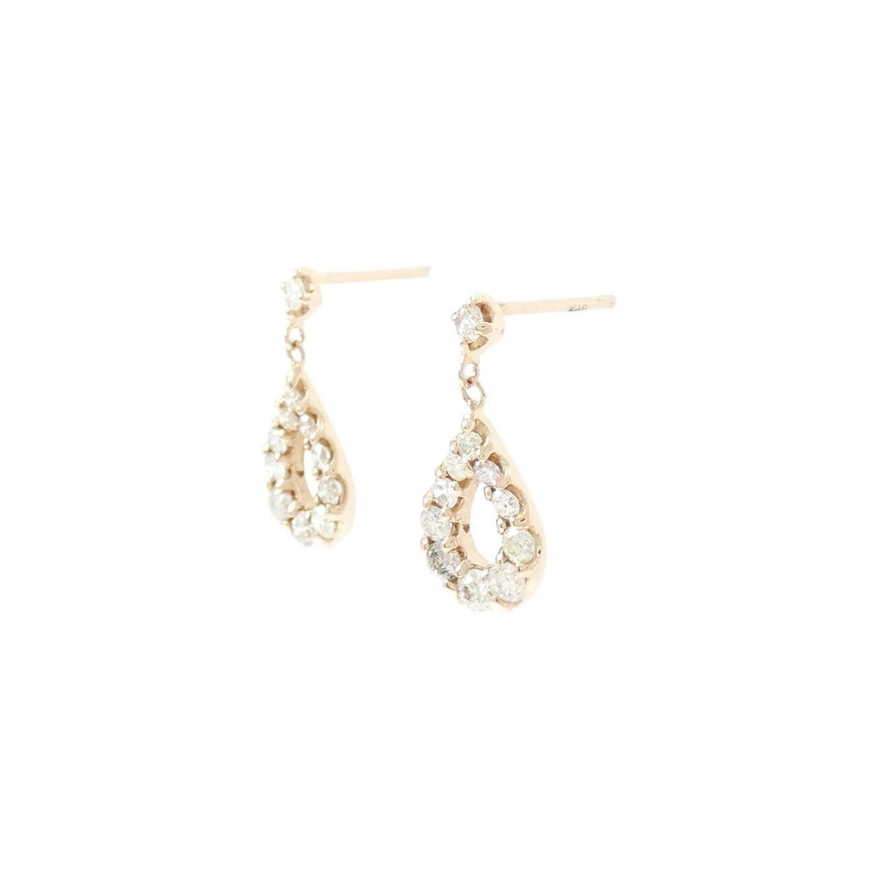 K18PG ダイヤモンド ピアス 0.50CT