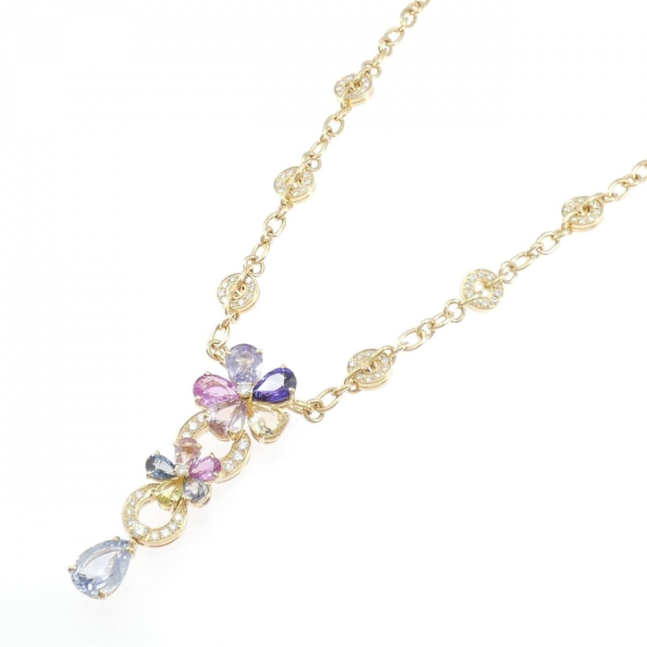 ブルガリ サファイヤ フラワー ネックレス