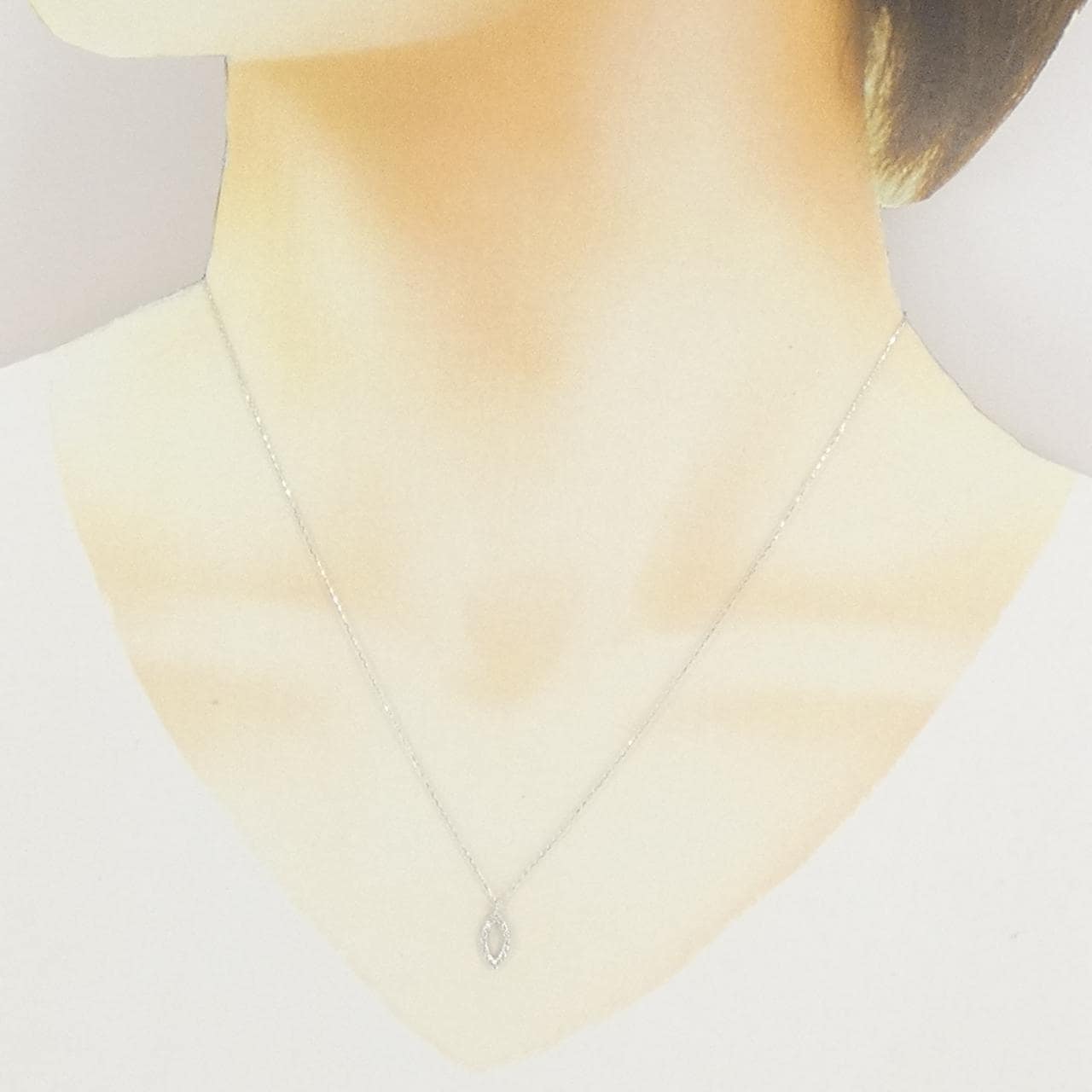 K10WG ダイヤモンド ネックレス 0.07CT