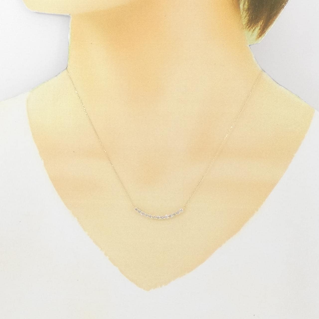[BRAND NEW] K18YG Diamond necklace 0.50CT