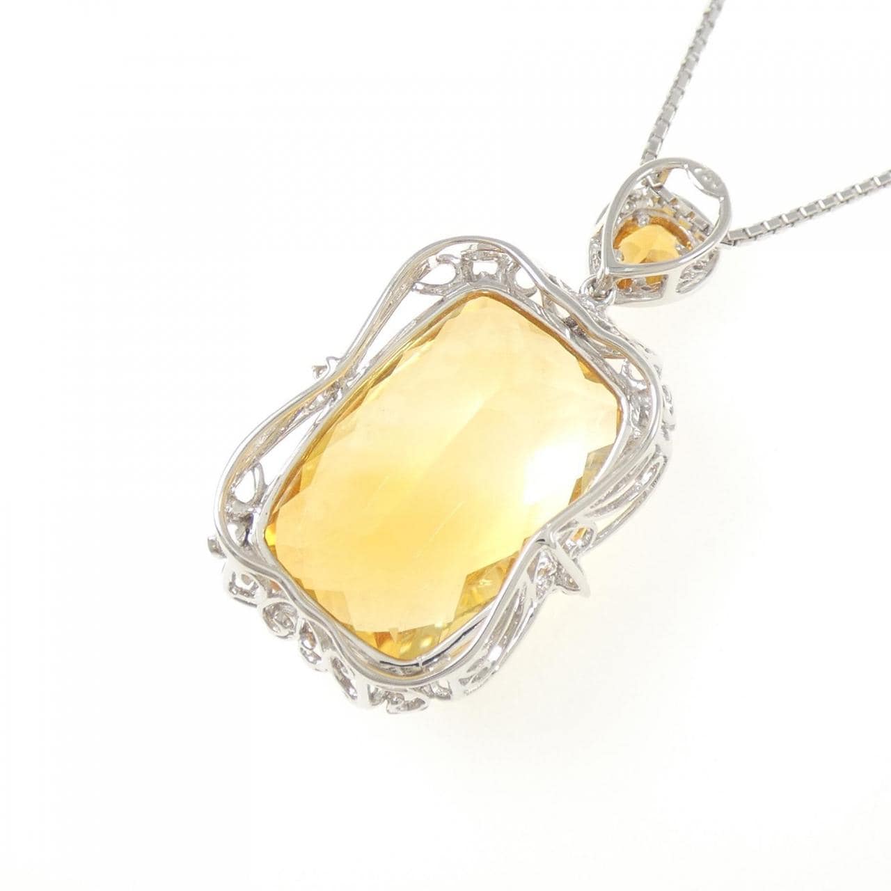 750WG/K18WG シトリン ネックレス