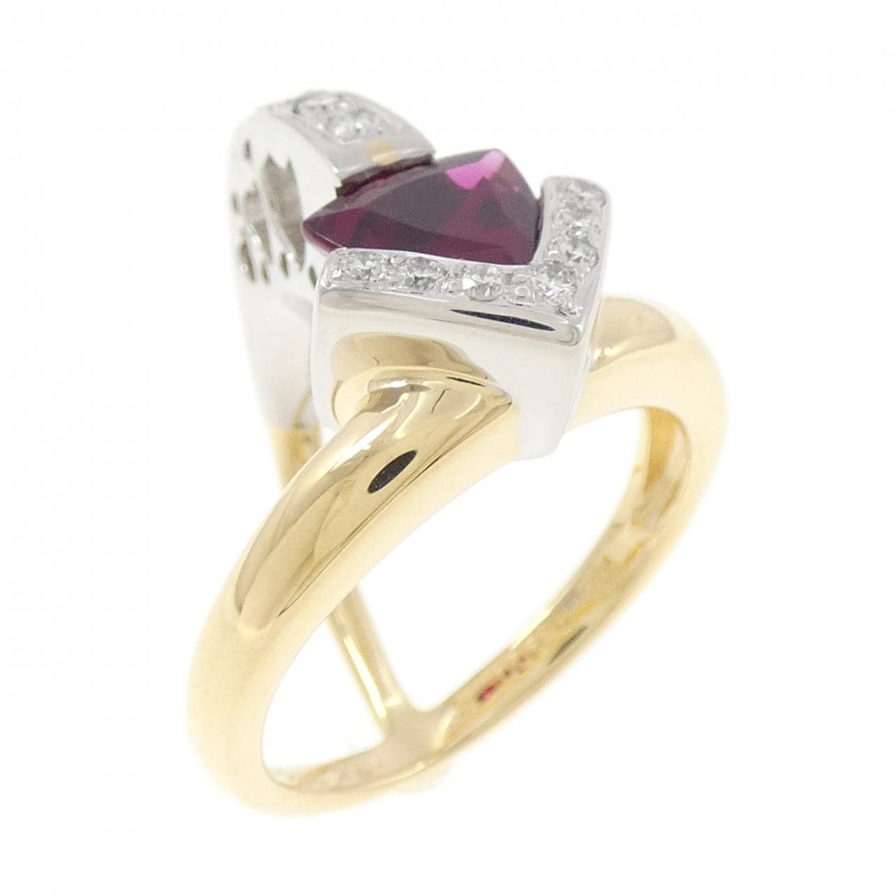 K18YG/PT900 紅寶石碧璽戒指 1.39CT