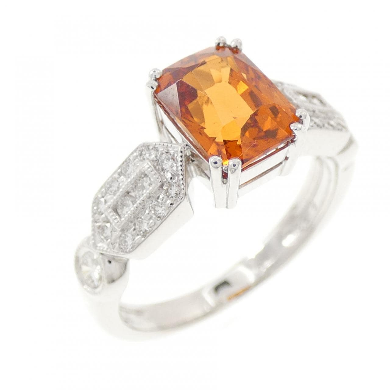 750WG ガーネット リング 2.25CT