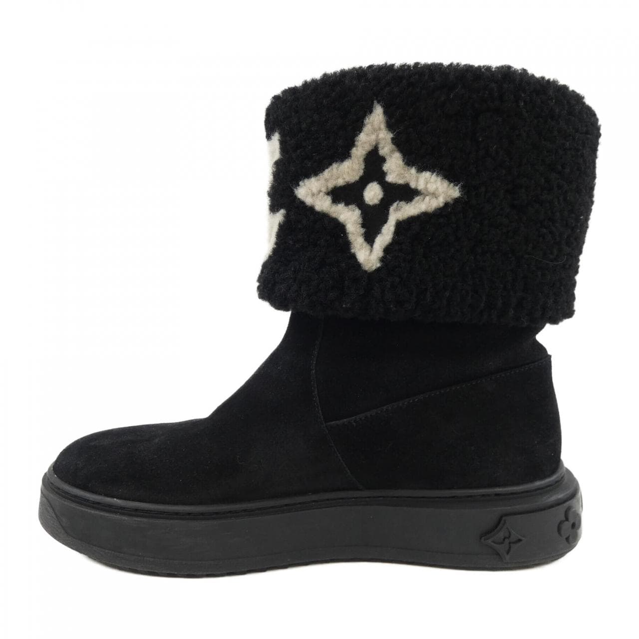 ルイヴィトン LOUIS VUITTON ロゴ スエード スノードロップライン ブーツ